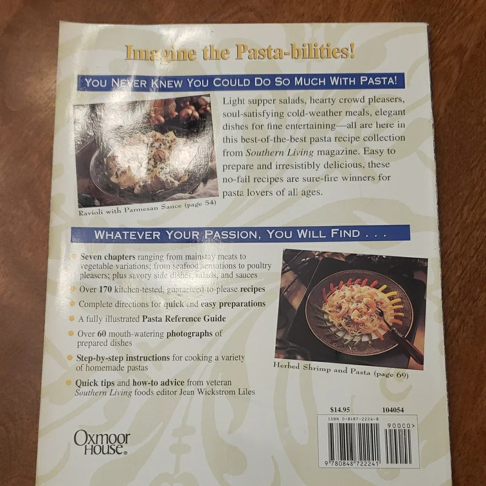 Southern Living All Time Favorite Pasta Recipes Cook Book